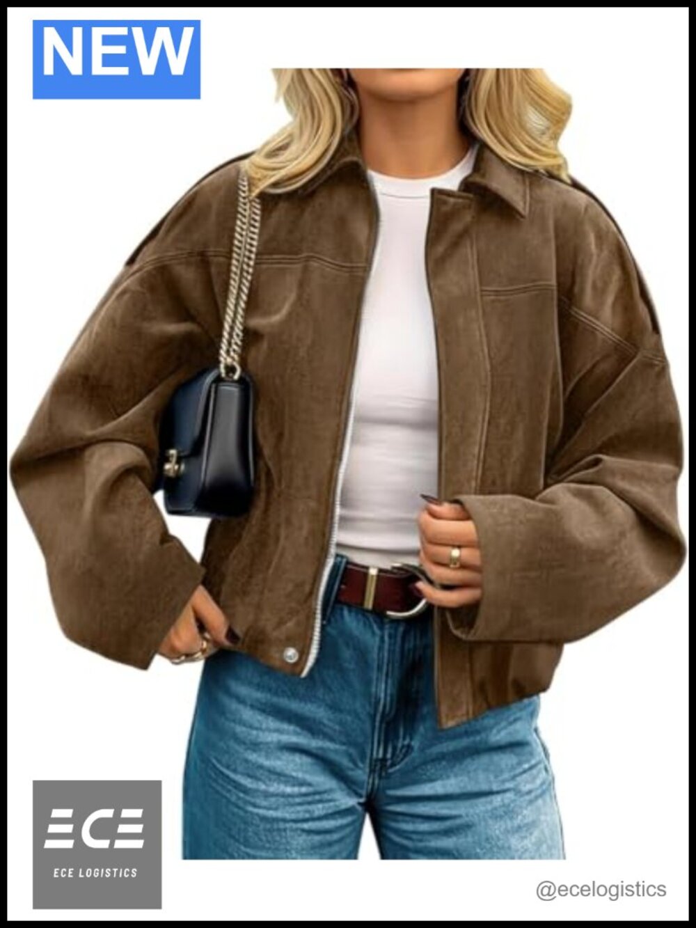 Faux Suede Cropped Open Front Jacket Casual Fall Coat